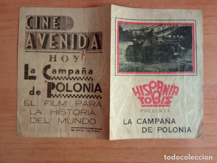  Flyers Publicitaires de films Anciens: Z.-PROGRAMA DE CINE-- LA CAMPA&Ntilde;A DE POLONIA