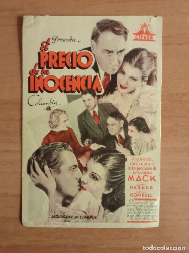 Cine: Z-PROGRAMA DE CINE-- EL PRECIO DE LA INOCENCIA - Foto 1