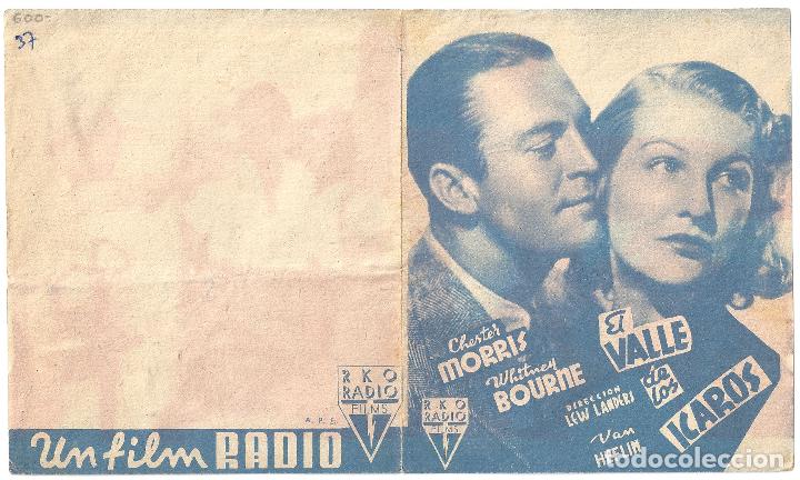  Flyers Publicitaires de films Anciens: PTCC 144 EL VALLE DE LOS ICAROS PROGRAMA DOBLE RKO CHESTER MORRIS