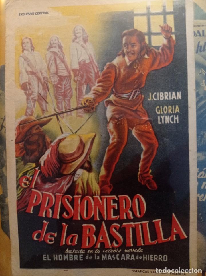  Flyers Publicitaires de films Anciens: FOLLETO ORIGINAL PELICULA el prisionero de la Bastilla