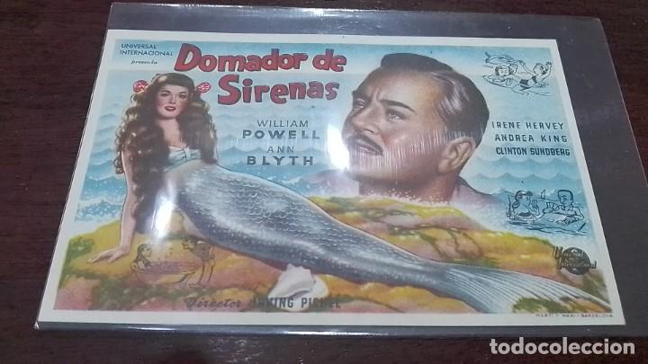 Folhetos de m&atilde;o de filmes antigos de cinema: PROGRAMA O FOLLETO DE MANO DE CINE domador de sirenas