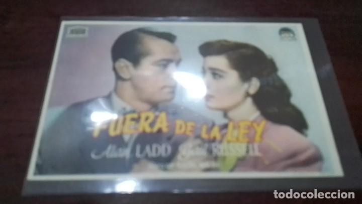 Folhetos de m&atilde;o de filmes antigos de cinema: PROGRAMA O FOLLETO DE MANO DE CINE fuera de la ley