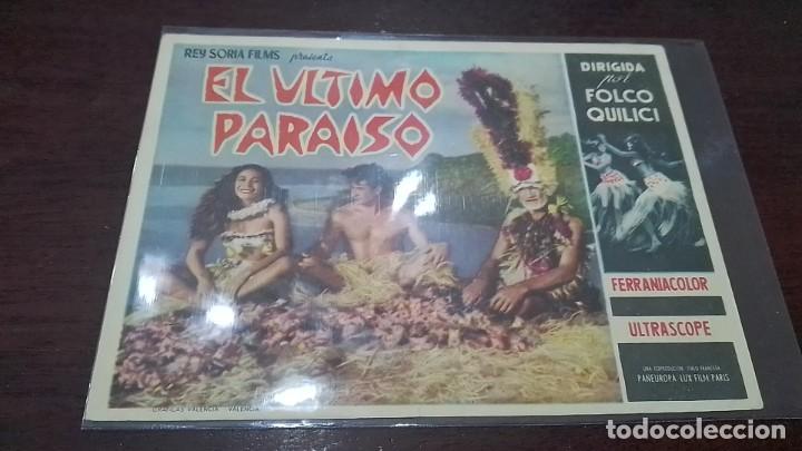 Cine: PROGRAMA O FOLLETO DE MANO DE CINE el &uacute;ltimo paraiso