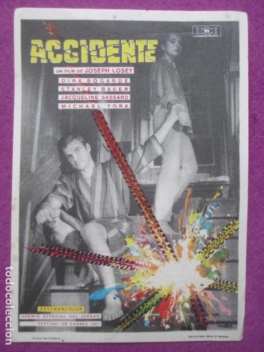 Kino: PROGRAMA DE CINE PROGRAMA MANO ACCIDENTE DIRK BOGARDE STANLEY BAKER PMR5