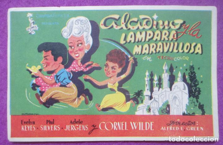 Cine: PROGRAMA DE CINE PROGRAMA MANO ALADINO Y LA LAMPARA MARAVILLOSA EVELYN KEYES PLUL SILVERS PMR32