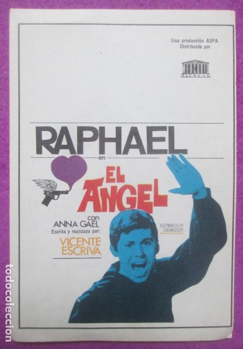 Cine: PROGRAMA DE CINE PROGRAMA MANO EL ANGEL RAPHAEL ANNA GAEL PMR36 - Foto 1