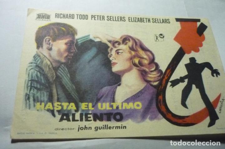 Cine: PROGRAMA HASTA EL ULTIMO ALIENTO . -TICHARD TODD PUBLICIDAD - Foto 1