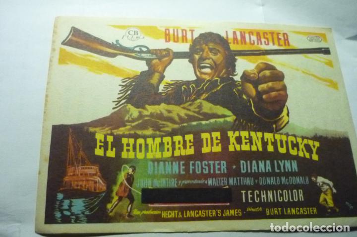 Cine: PROGRAMA EL HOMBRE DE KENTUCKY BURT LANCASTER PUBLICIDAD - Foto 1