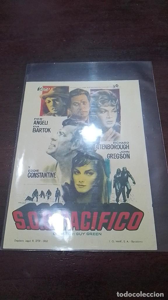 Cine: PROGRAMA O FOLLETO DE MANO DE CINE sos pac&iacute;fico