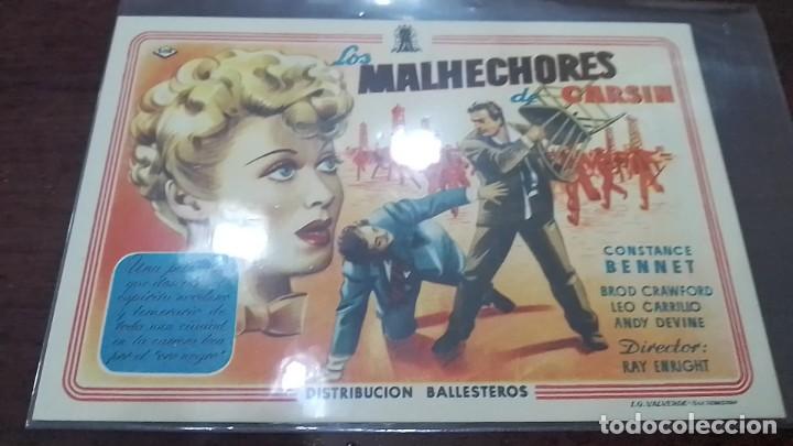 Kino: PROGRAMA O FOLLETO DE MANO DE CINE los malhechores de carsin