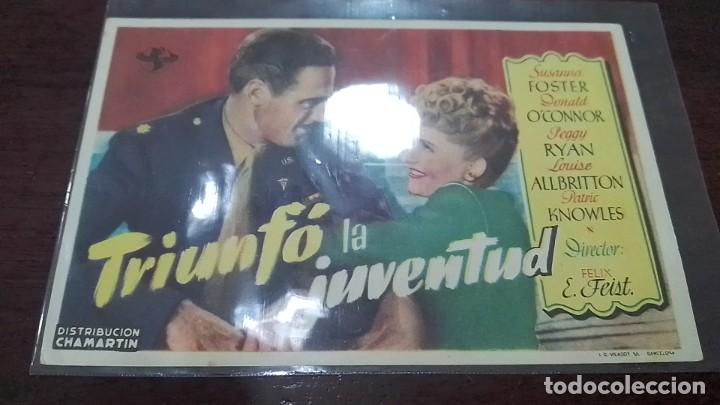 Cine: PROGRAMA O FOLLETO DE MANO DE CINE triunf&oacute; la juventud - Foto 1