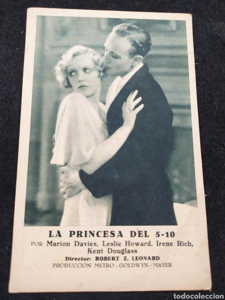 Cine: LA PRINCESA DEL 5-10. PROGRAMA TARJETA MGM. MARION DAVIES , LESLIE HOWARD . 1932 - 1933