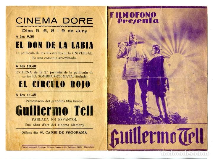  Flyers Publicitaires de films Anciens: GUILLERMO TELL, con Conrad Veidt.