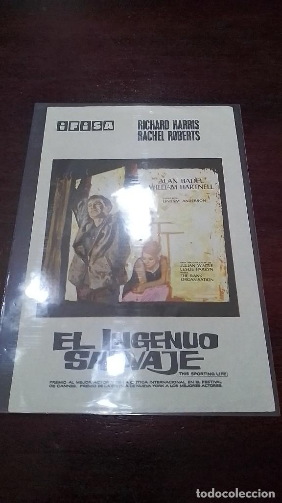 Cine: PROGRAMA O FOLLETO DE MANO DE CINE el ingenuo salvaje - Foto 1