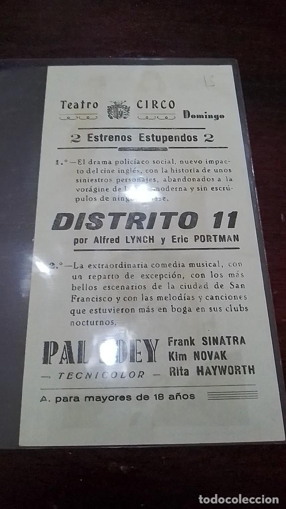 Cine: PROGRAMA O FOLLETO DE MANO DE CINE pal joey - Foto 2