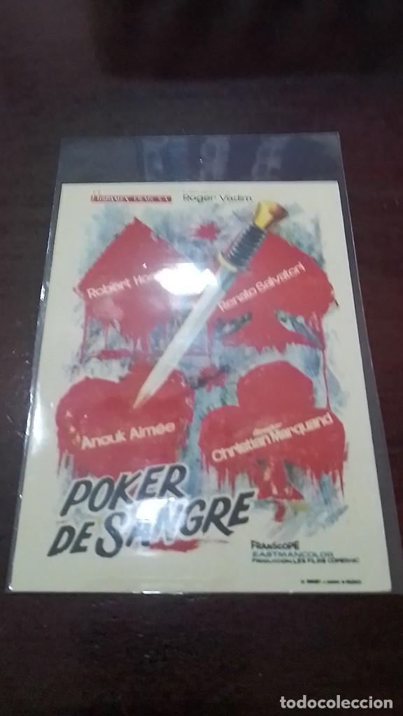 Cine: PROGRAMA O FOLLETO DE MANO DE CINE poker de sangre - Foto 1