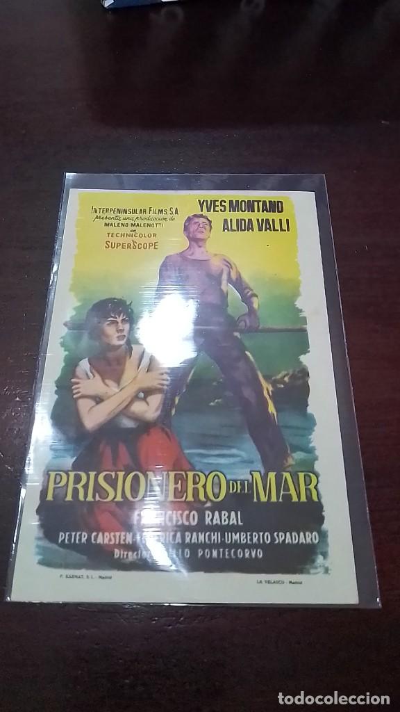  Flyers Publicitaires de films Anciens: PROGRAMA O FOLLETO DE MANO DE CINE prisionero del mar