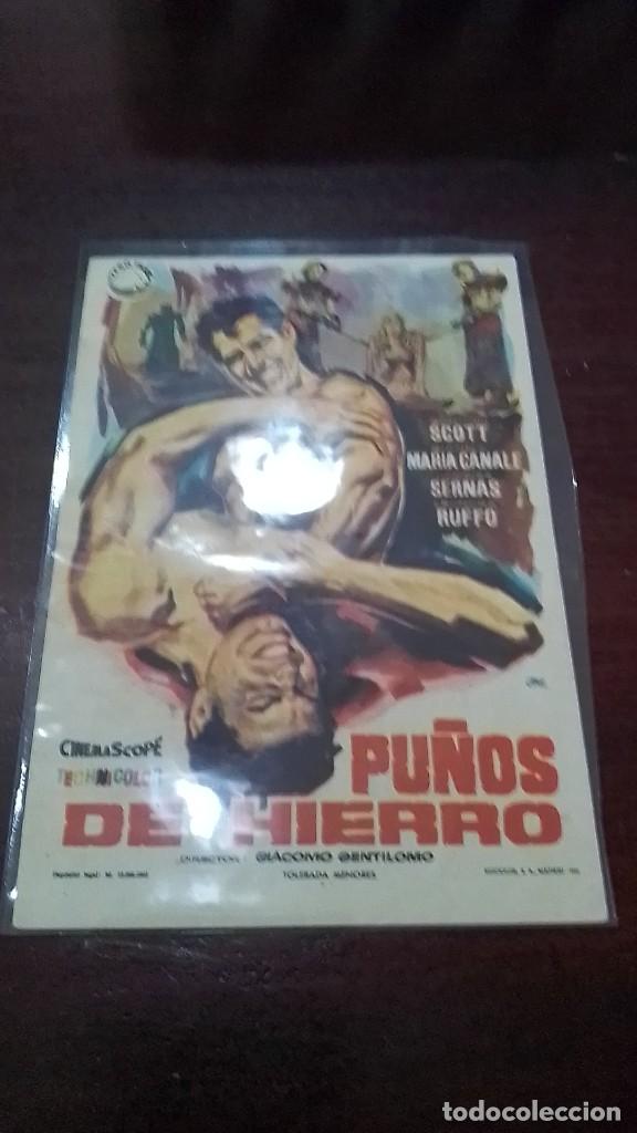 Cine: PROGRAMA O FOLLETO DE MANO DE CINE pu&ntilde;os de hierro - Foto 1