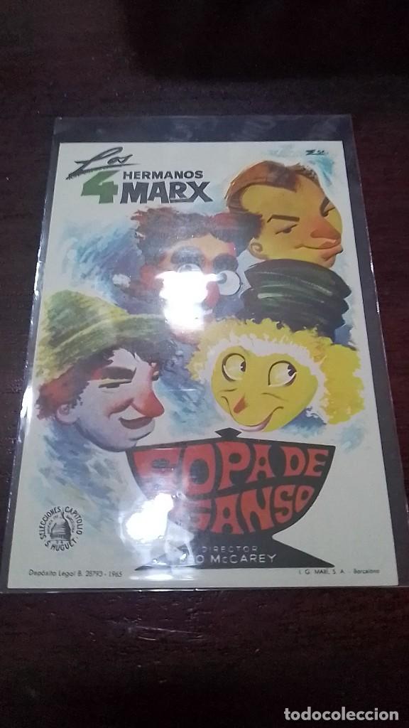 Cine: PROGRAMA O FOLLETO DE MANO DE CINE sopa de ganso - Foto 1