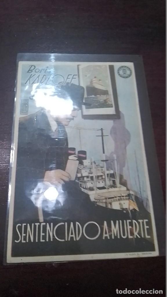 Kino: PROGRAMA O FOLLETO DE MANO DE CINE sentenciado a muerte