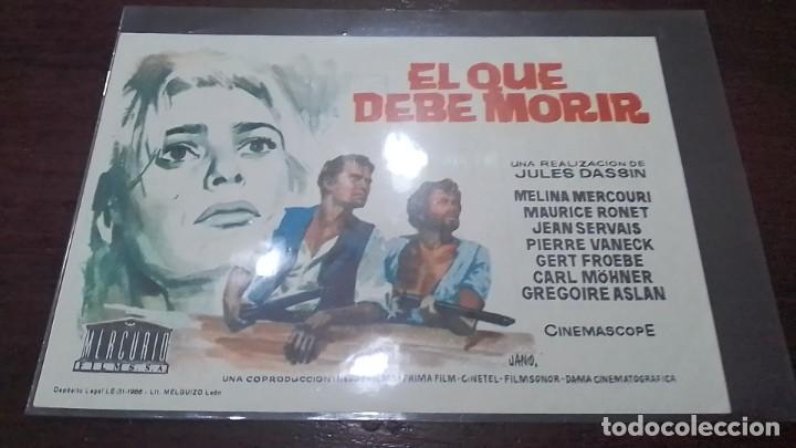 Cine: PROGRAMA O FOLLETO DE MANO DE CINE el que debe morir - Foto 1