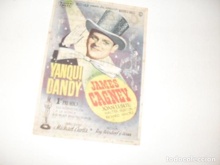  Flyers Publicitaires de films Anciens: programa de mano sencillo,con texto publicitario.titulo:YANQUI DANDY (JAMES CAGNEY).