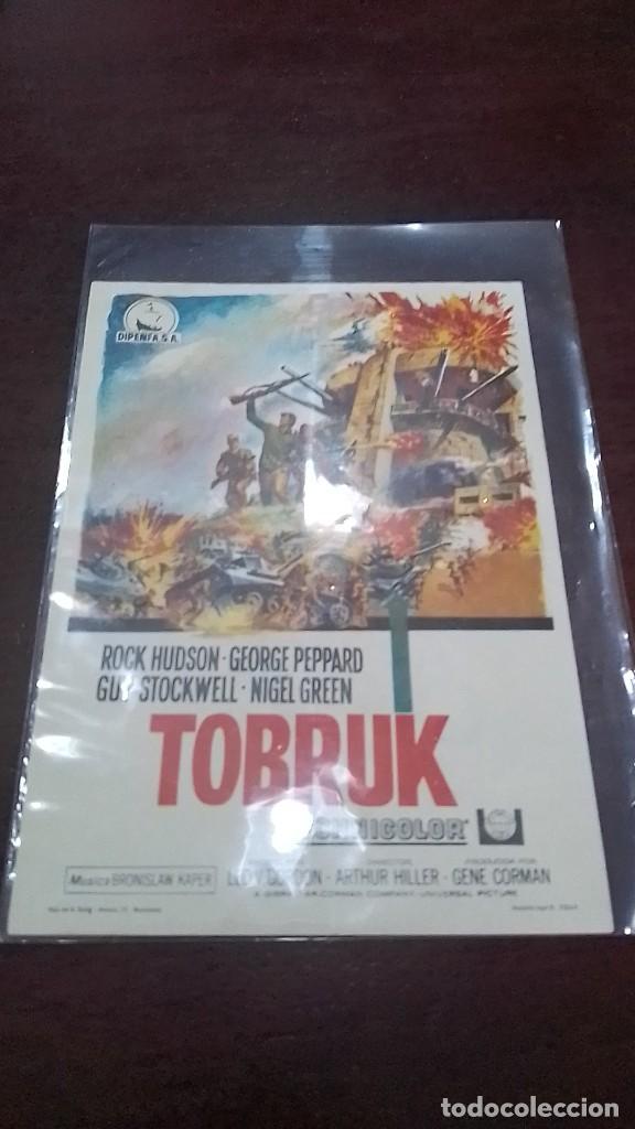Cine: PROGRAMA O FOLLETO DE MANO DE CINE tobruk - Foto 1