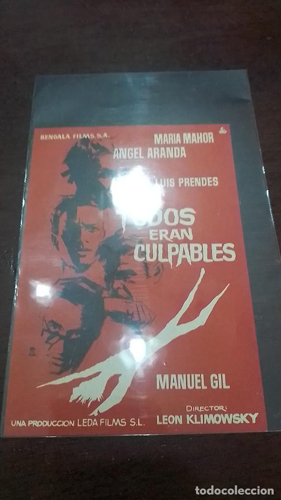 Cine: PROGRAMA O FOLLETO DE MANO DE CINE todos eran culpables - Foto 1