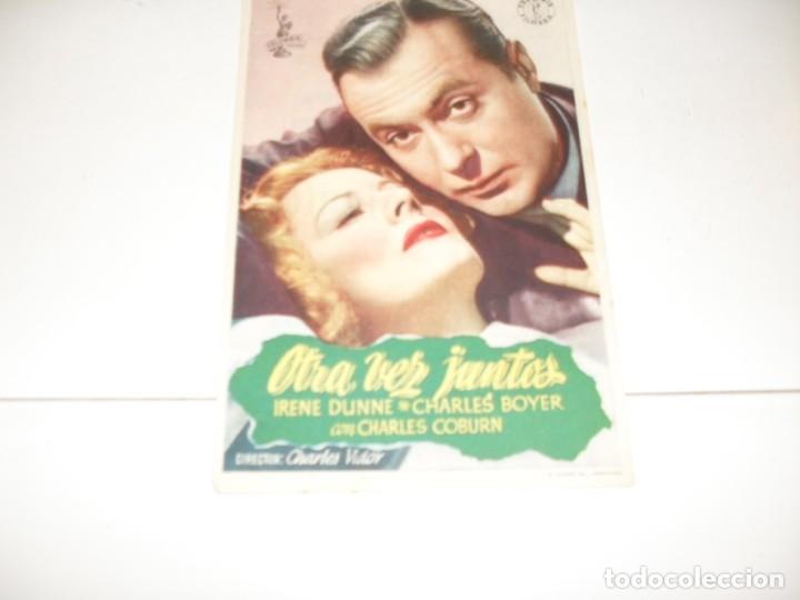  Flyers Publicitaires de films Anciens: programa de mano sencillo,con texto publicitario.titulo: OTRA VEZ JUNTOS (CHARLES BOYER).