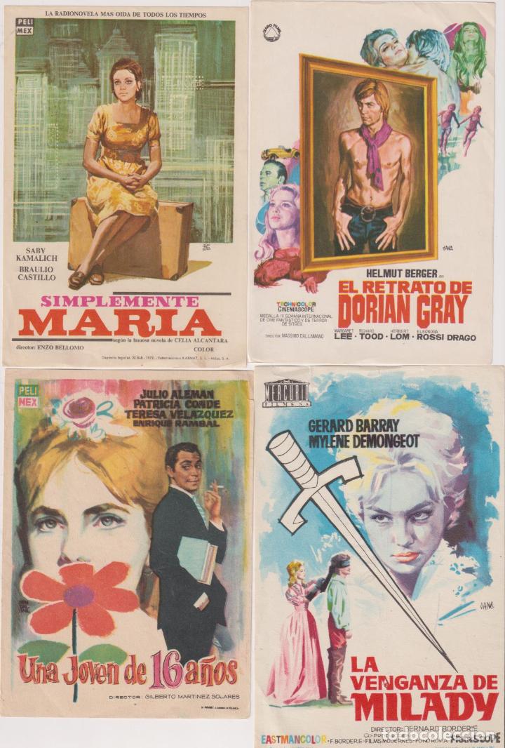 Cine: Lote de 4 Folletos: Simplemente mar&iacute;a y otros - Foto 1