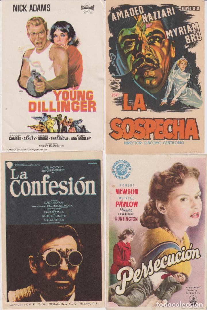 Cine: Lote de 4 Folletos: Persecuci&oacute;n y otros - Foto 1