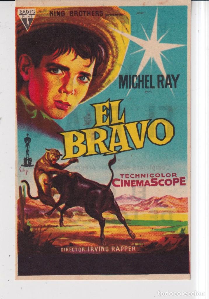 Kino: FOLLETO DE CINE EL BRAVO CON MICHEL RAY CINE KURSAAL DE REUS