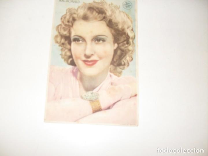  Flyers Publicitaires de films Anciens: programa de mano sencillo,con texto publicitario .titulo: JEANETTE MACDONALD.