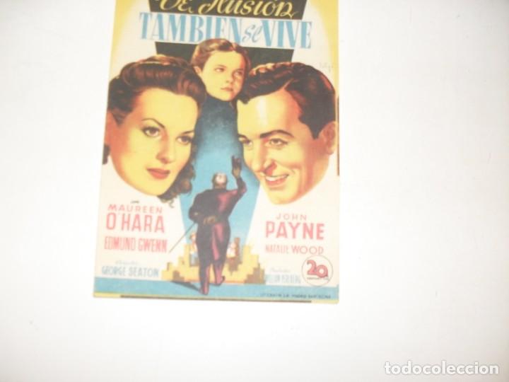  Flyers Publicitaires de films Anciens: programa de mano sencillo,con texto publicitario .titulo: DE ILUSION TAMBIEN SE VIVE