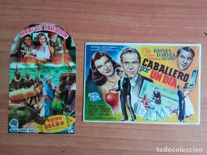  Flyers Publicitaires de films Anciens: 1-18- AT PROGRAMA DE CINE-- BUITRES EN LA SELVA--CABALLERO POR UN DIA