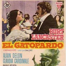  Flyers Publicitaires de films Anciens: EL GATOPARDO (CON PUBLICIDAD). Lote 334904838