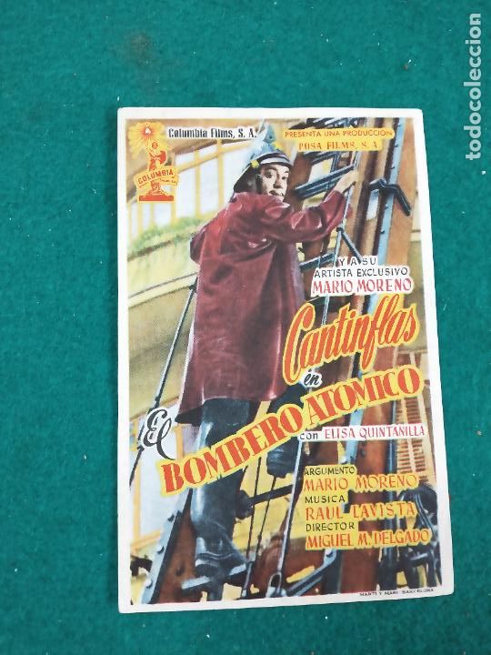 Cine: CANTINFLAS EN EL BOMBERO ATOMICO. PROGRAMA DE CINE CON PUBLICIDAD. - Foto 1