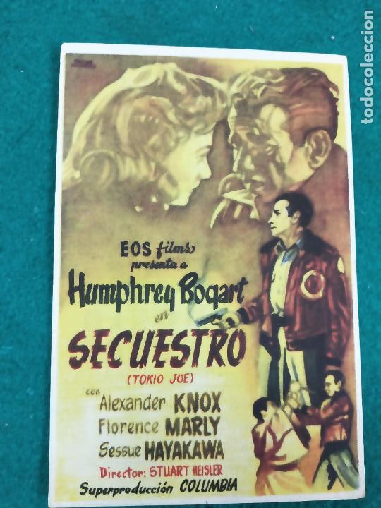 Cine: SECUESTRO. HUMPHREY BOGART. PROGRAMA DE CINE CON PUBLICIDAD. - Foto 1