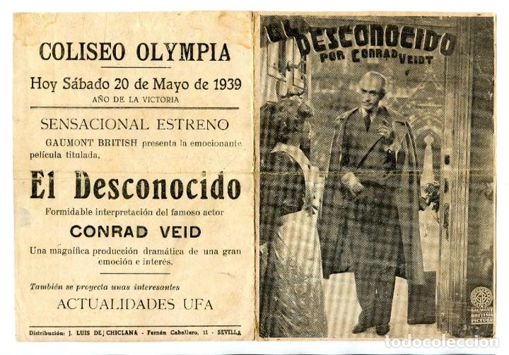 Cine: EL DESCONOCIDO, con Conrad Veidt.