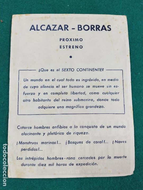 Cine: SEXTO CONTINENTE. PROGRAMA DE CINE CON PUBLICIDAD. - Foto 2
