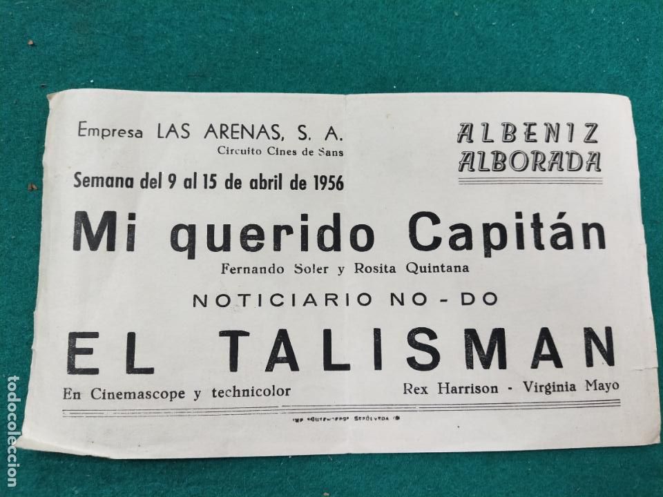 Cine: EL TALISMAN. REX HARRISON - VIRGINIA MAYO. PROGRAMA DE CINE CON PUBLICIDAD. - Foto 2