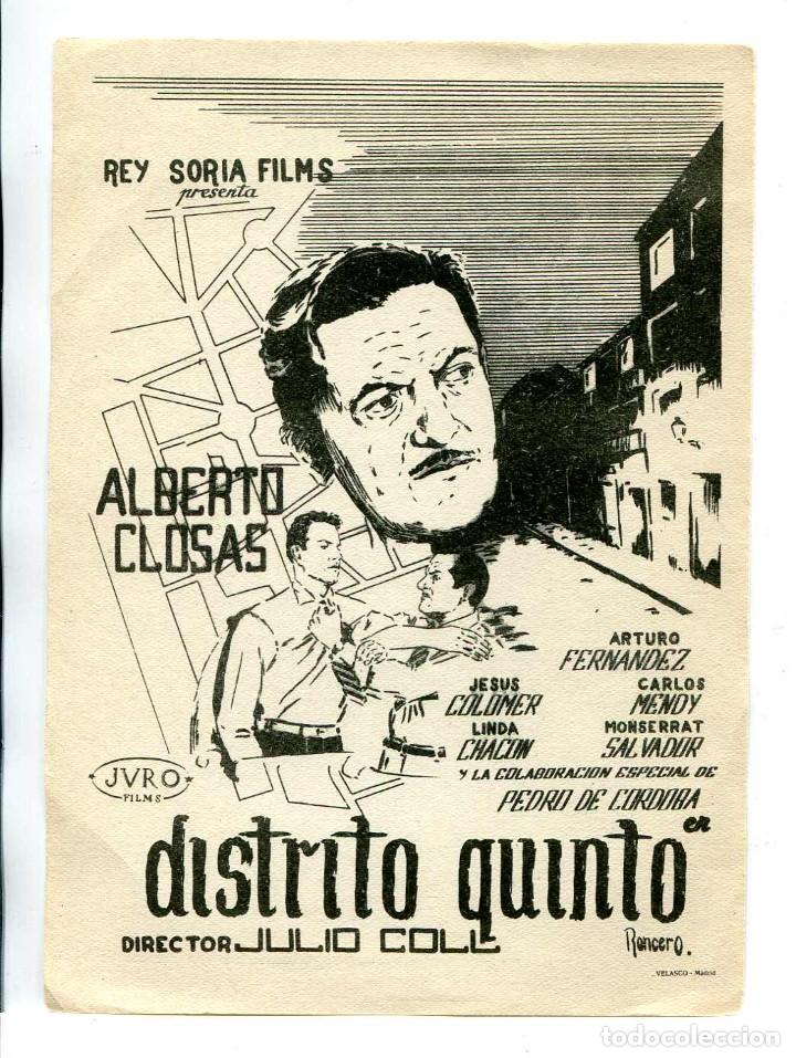 Cine: DISTRITO QUINTO, con Alberto Closas. - Foto 1