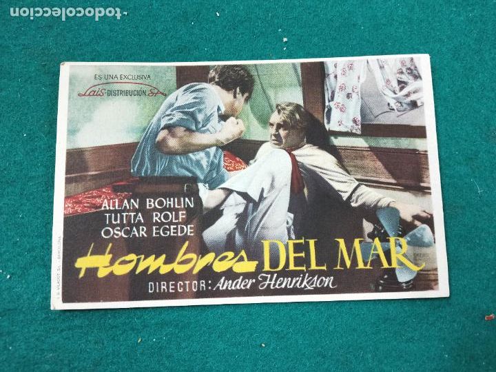 Cine: HOMBRES DEL MAR. ALLAN BOHLIN. PROGRAMA DE CINE. - Foto 1
