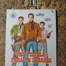 Folhetos de mão de filmes antigos de cinema: FOLLETO DE MANO DE LA PELICULA UNA PISTOLA PARA UN COBARDE. Lote 335552908