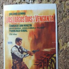 Folhetos de mão de filmes antigos de cinema: FOLLETO DE MANO DE LA PELICULA LOS LARGOS DIAS DE LA VENGANZA. Lote 335553948