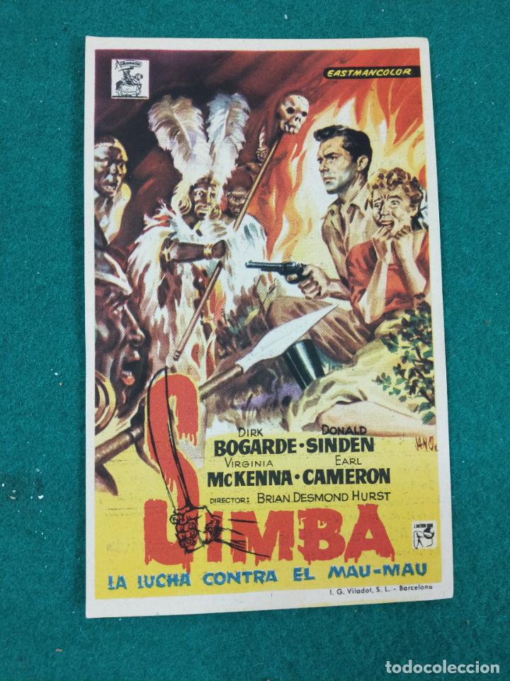 Cine: SIMBA. DICK BOGARDE. VIRGINIA MACKENNA. PROGRAMA DE CINE CON PUBLICIDAD. - Foto 1