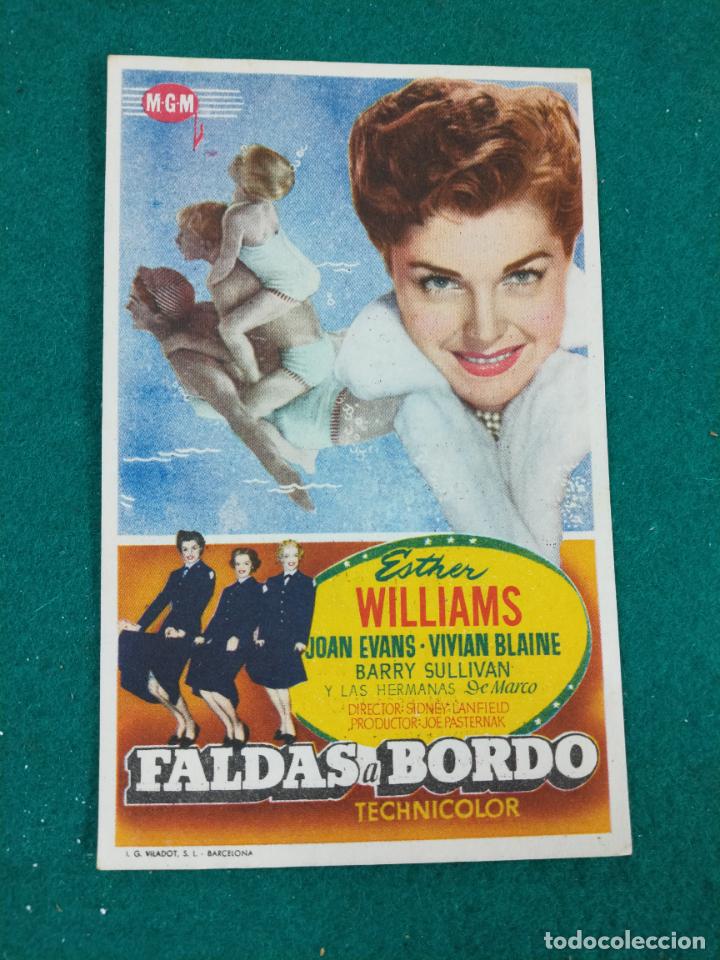 Cine: FALDAS A BORDO. ESTHER WILLIAMS. PROGRAMA DE CINE CON PUBLICIDAD. - Foto 1