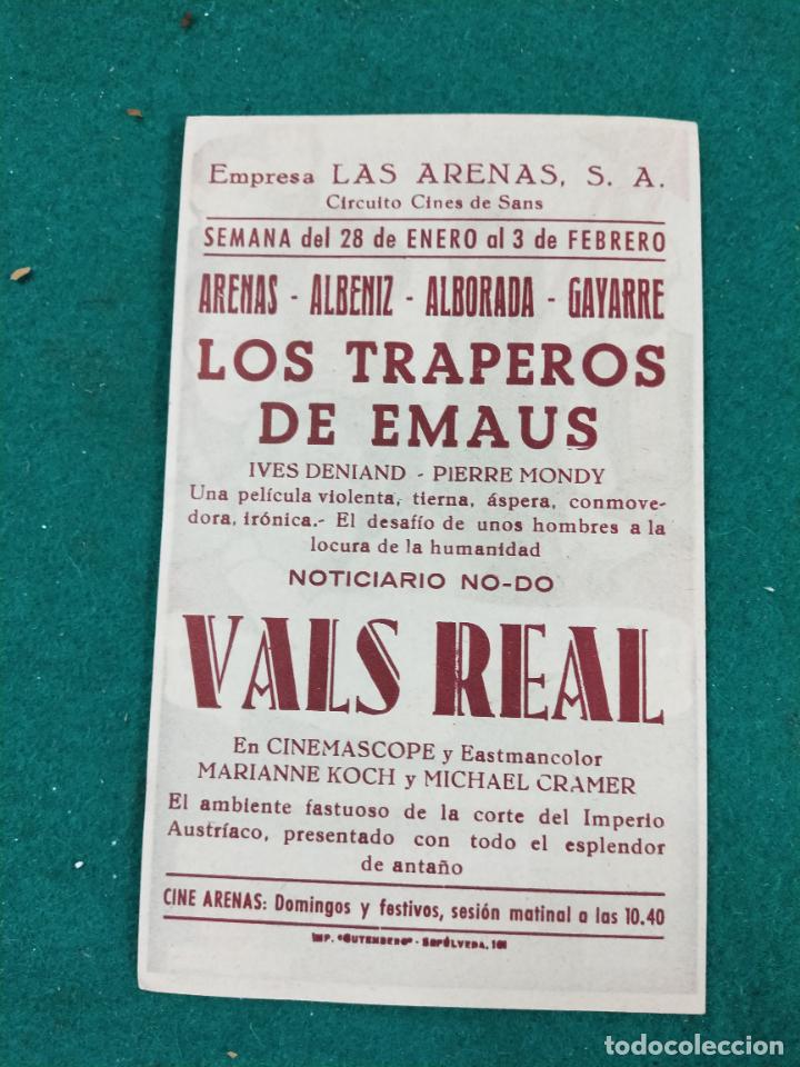 Cine: LOS TRAPEROS DE EMAUS. PROGRAMA DE CINE CON PUBLICIDAD. - Foto 2