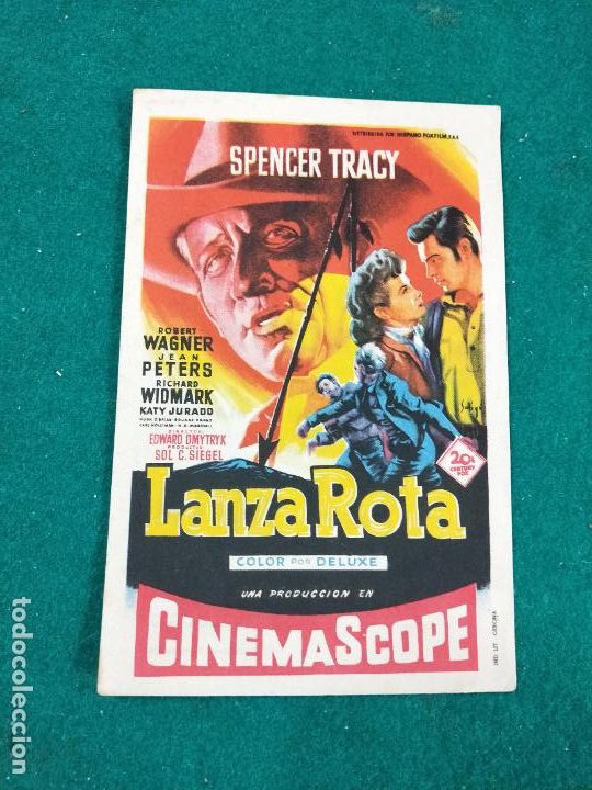 Cine: LANZA ROTA. SPENCER TRACY. SOLIGO. PROGRAMA DE CINE CON PUBLICIDAD. - Foto 1