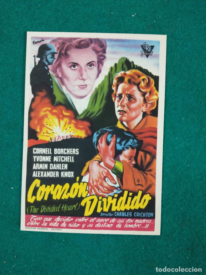 Cine: CORAZON DIVIDIDO. CORNELL BORCHERS. PROGRAMA DE CINE CON PUBLICIDAD. - Foto 1